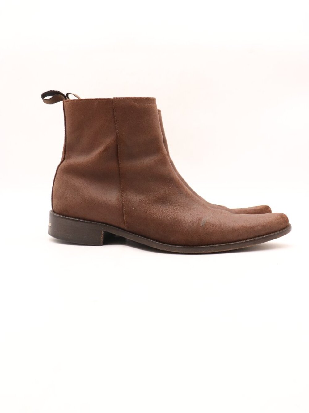 Donald J Pliner Boots Men's 8.5 Jayee Brown Waxed Suede Pointed Toe Ankle Shoes